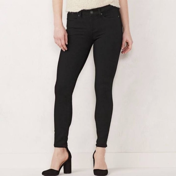 Lauren Conrad Black Skinny Jeans Size 8 - Picture 1 of 4